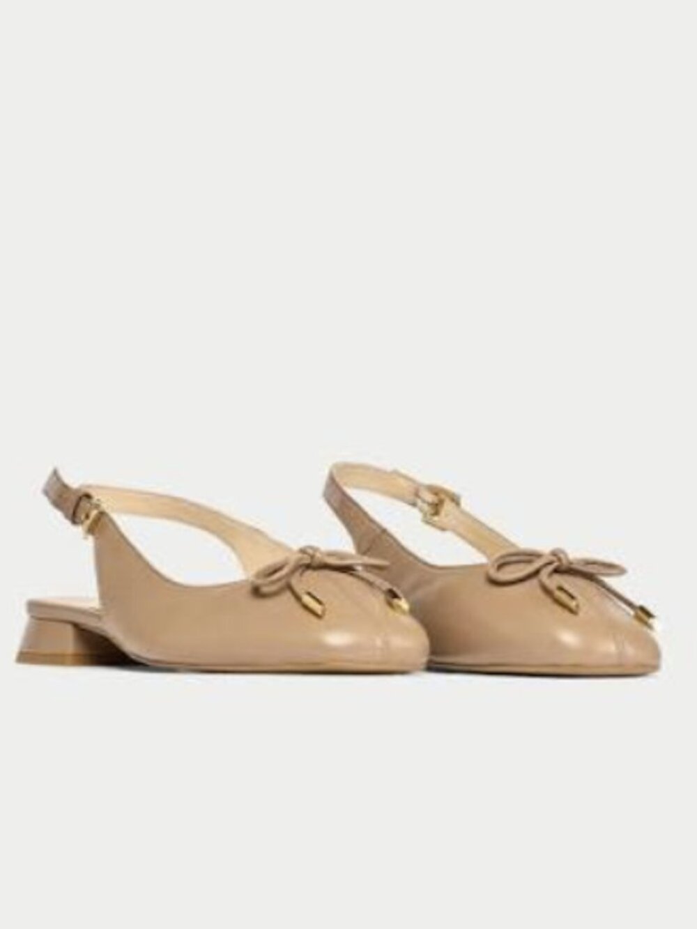 Calla Petra Taupe Leather Slingback Flats EU 39 US 8 - Picture 1 of 6